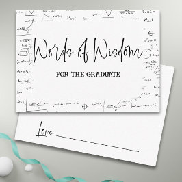 知恵のエレガント語数数学の卒業アドバイス エンクロージャーカード