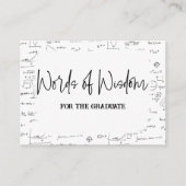 知恵のエレガント語数数学の卒業アドバイス エンクロージャーカード (正面)