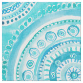 知恵の人魚の曼荼羅の水彩画の真珠 ファブリック (クローズアップ)