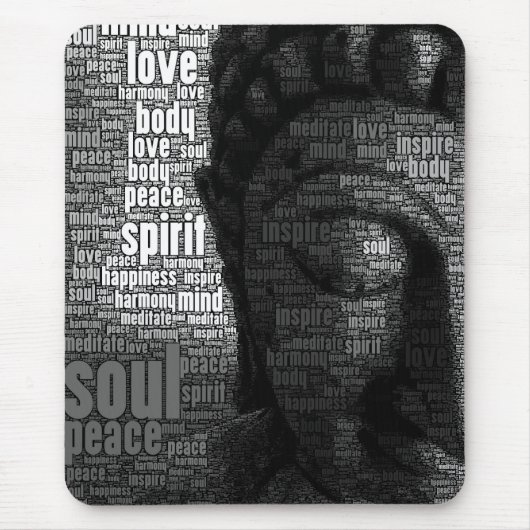 知恵の仏教の単語 マウスパッド (正面)