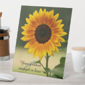 知恵の台座文字のひまわり 台座サイン (インサイチュ)