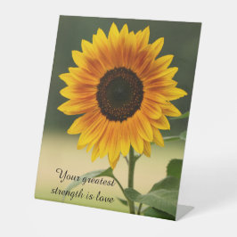 知恵の台座文字のひまわり 台座サイン