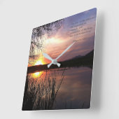 知恵の始まり….. スクエア壁時計 (傾斜)