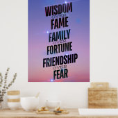 知恵の家族の友情 – 感動的 ポスター (キッチン)