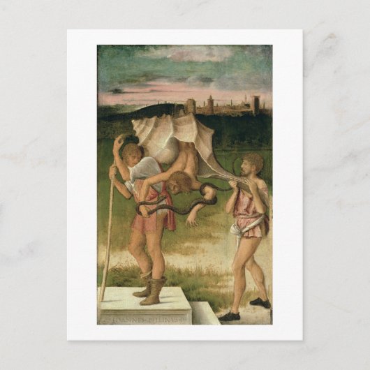 知恵の寓話(パネルの油) ポストカード (正面)