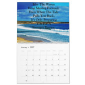 知恵の波：ビーチのインスピレーションの年、 カレンダー (1月 2027)