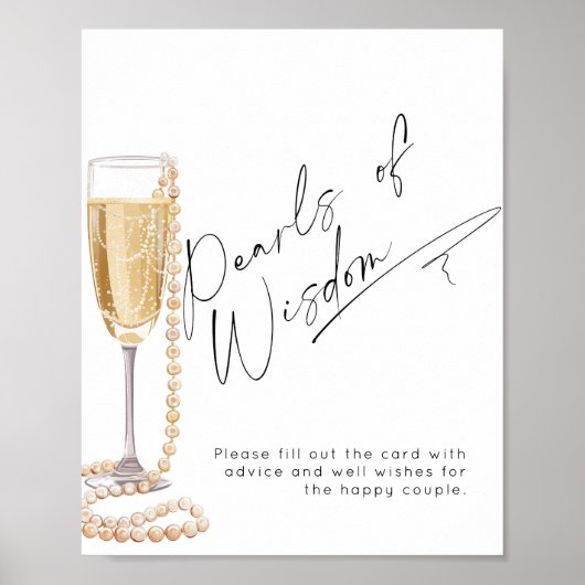 知恵の真珠のアドバイスとカップルへの願い ポスター (正面)