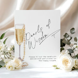 知恵の真珠のアドバイスとカップルへの願い ポスター