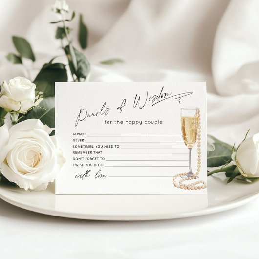 知恵の真珠のアドバイスと願いブライダルシャワー