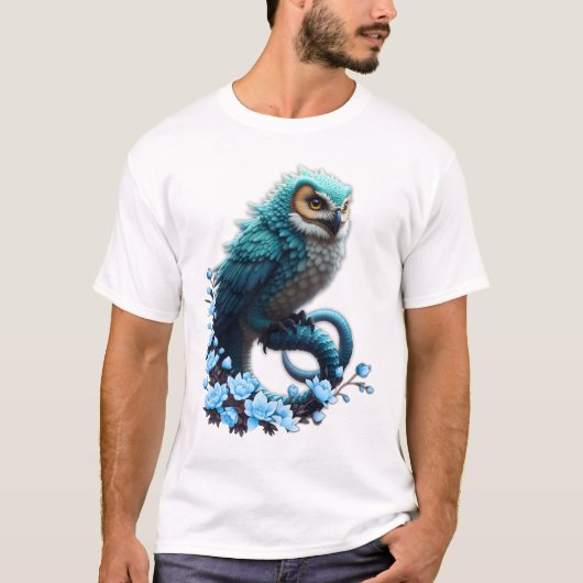 知恵の瞬間、魔法、かわいい威厳のあるフクロウ。 Tシャツ (正面)