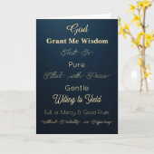 知恵の祈りの言葉：キリスト教挨拶カード カード (黄色い花)