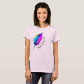 知恵の絵を描編集の羽ばたきウィスパー Tシャツ (正面フル)