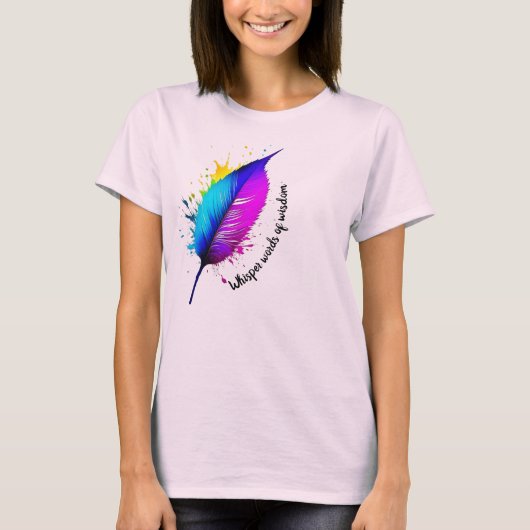 知恵の絵を描編集の羽ばたきウィスパー Tシャツ (正面)