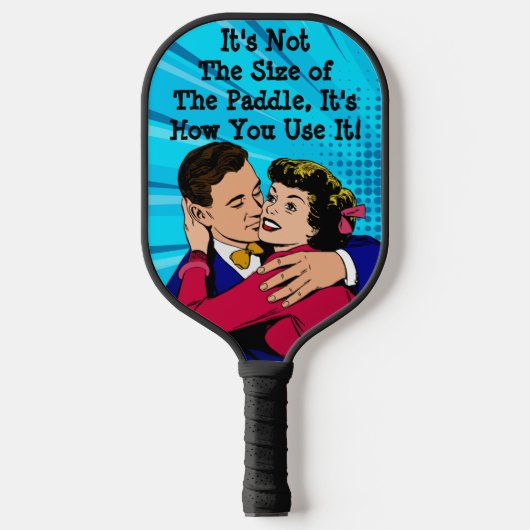 知恵の言葉おもしろい漫画恋人の引用文 ピックルボールラケット (正面)