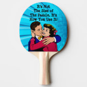 知恵の言葉おもしろい漫画恋人の引用文 卓球ラケット (裏面)
