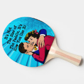 知恵の言葉おもしろい漫画恋人の引用文 卓球ラケット (横)