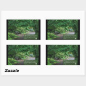 知恵の言葉とファインアート 長方形シール (シート)