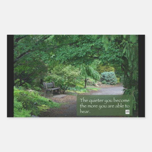 知恵の言葉とファインアート 長方形シール (正面)