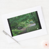 知恵の言葉とファインアート 長方形シール (封筒)