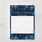 知恵の言葉と青と銀の雪片 招待状 (正面)