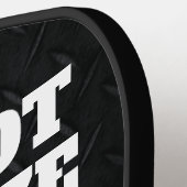 知恵の言葉のおもしろい引用文の冗談カッコいい ピックルボールラケット (左詳細)