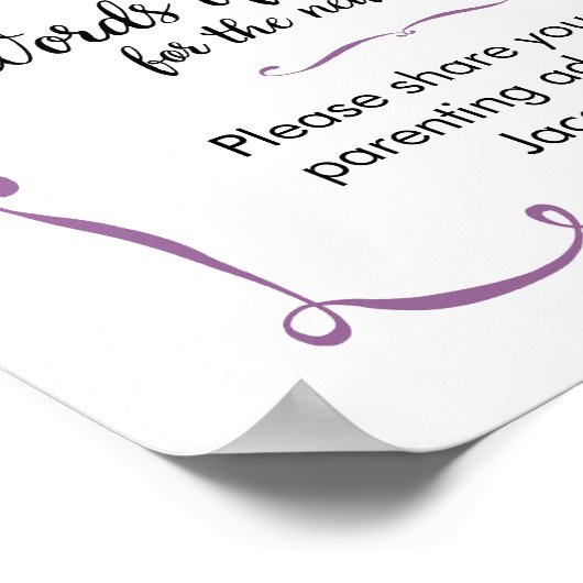 知恵の言葉のアドバイス新しい母のサイン ポスター (角)