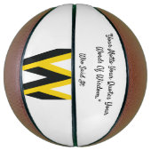 知恵の言葉を引用文にモットーする バスケットボール (縦)