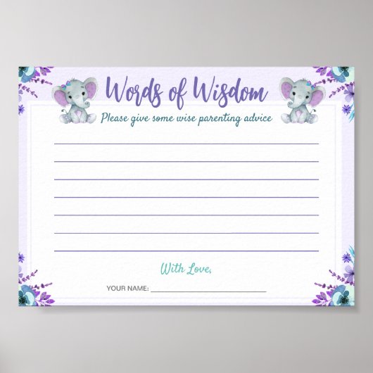 知恵の言葉アドバイスツインガールシャワーカード ポスター (正面)