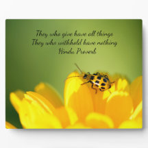 知恵の言葉イーゼル付き卓上プラーク