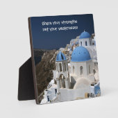 知恵の言葉イーゼル付き卓上プラーク フォトプラーク (正面)