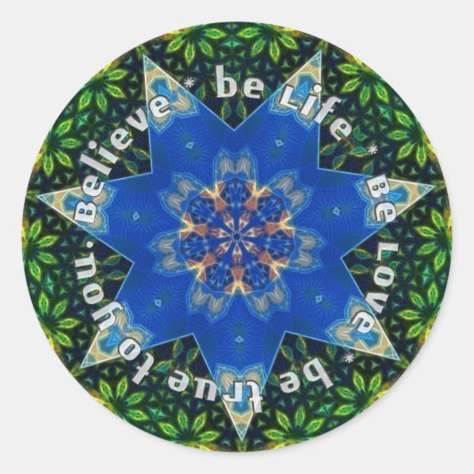 知恵の言葉 – Be Life Sticker ラウンドシール (正面)