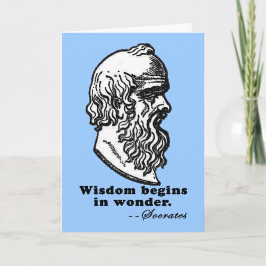 知恵は驚異Socratesの引用文のTシャツで始まります カード (正面)