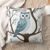 知恵や知識と結びつくフクロウ クッション (ブランケット)