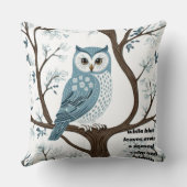 知恵や知識と結びつくフクロウ クッション (裏面)