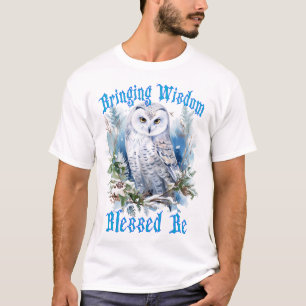 知恵をもたらす魅惑のフクロウ Tシャツ