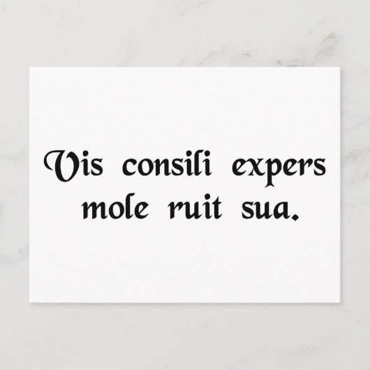 知恵を奪われたばか力は、滝によって破滅へと追い込まれる ポストカード (正面)