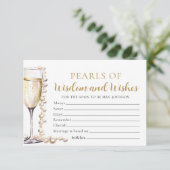 知恵エレガントカードの真珠とプロセッコ真珠 招待状 (スタンド正面)