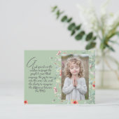 知恵パーソナライズされた祈りの言葉写真と名前。.. ポストカード (スタンド正面)