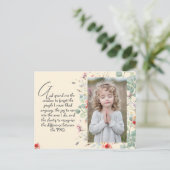 知恵パーソナライズされた祈りの言葉写真と名前。.. ポストカード (スタンド正面)