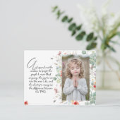 知恵パーソナライズされた祈りの言葉写真と名前。.. ポストカード (スタンド正面)