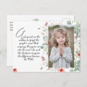 知恵パーソナライズされた祈りの言葉写真と名前。.. ポストカード (正面/裏面)
