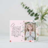 知恵パーソナライズされた祈りの言葉写真と名前。.. ポストカード (スタンド正面)