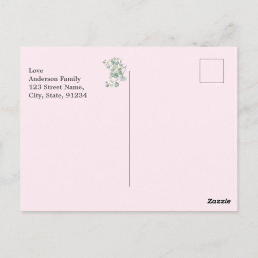 知恵パーソナライズされた祈りの言葉写真と名前。.. ポストカード (裏面)