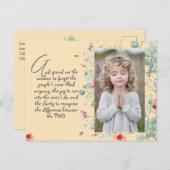 知恵パーソナライズされた祈りの言葉写真と名前。.. ポストカード (正面/裏面)