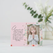 知恵パーソナライズされた祈りの言葉写真と名前。.. ポストカード (スタンド正面)