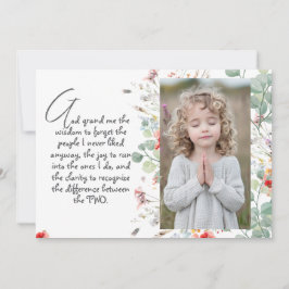 知恵パーソナライズされた祈りの言葉写真と名前。.. 招待状