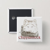 知恵ボタンのアメリカインディアンの単語 缶バッジ (正面&裏面)