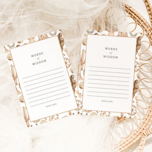 知恵モダンのロデオ語ベビーアドバイスカード アドバイスカード