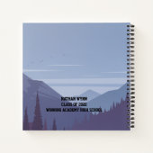 知恵モダンの言葉の記憶の卒業式 ノートブック (裏面)