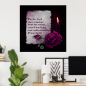 "知恵与え主"箴言2:6油を注いだ ポスター (ホームオフィス)